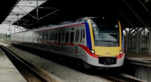 A KTMB Class 92 Komuter Train